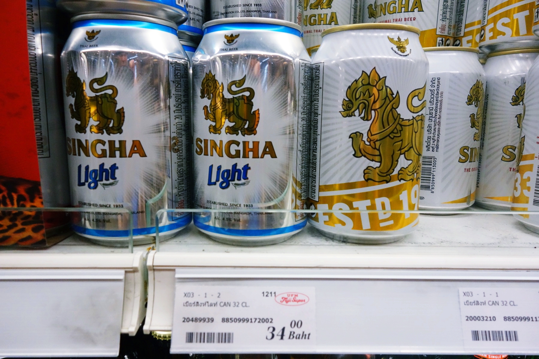 タイのビールの価格
